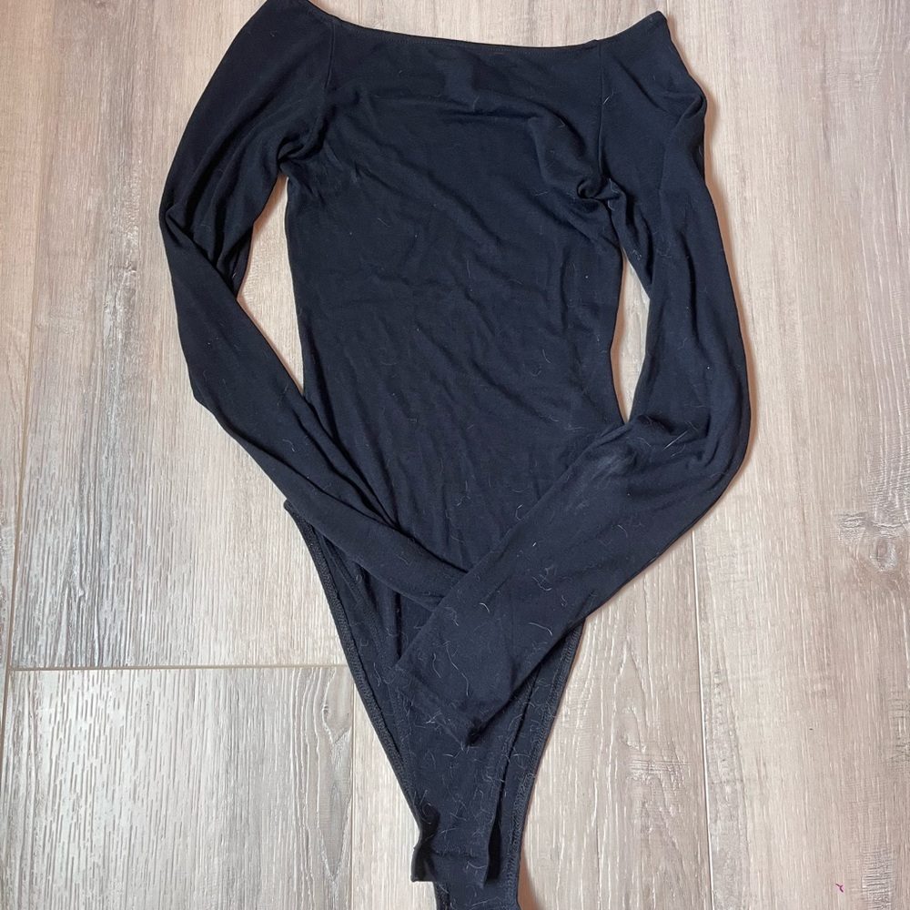 H&M Black Divided Top